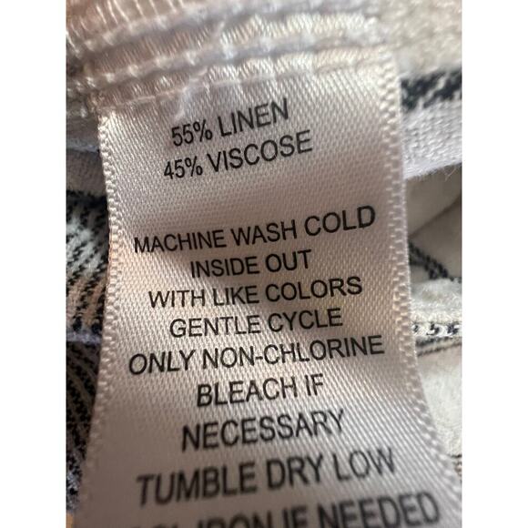 PER SE LINEN BLEND STRIPED CAPRI PANTS WOMENS SIZE 1X - Picture 4 of 7